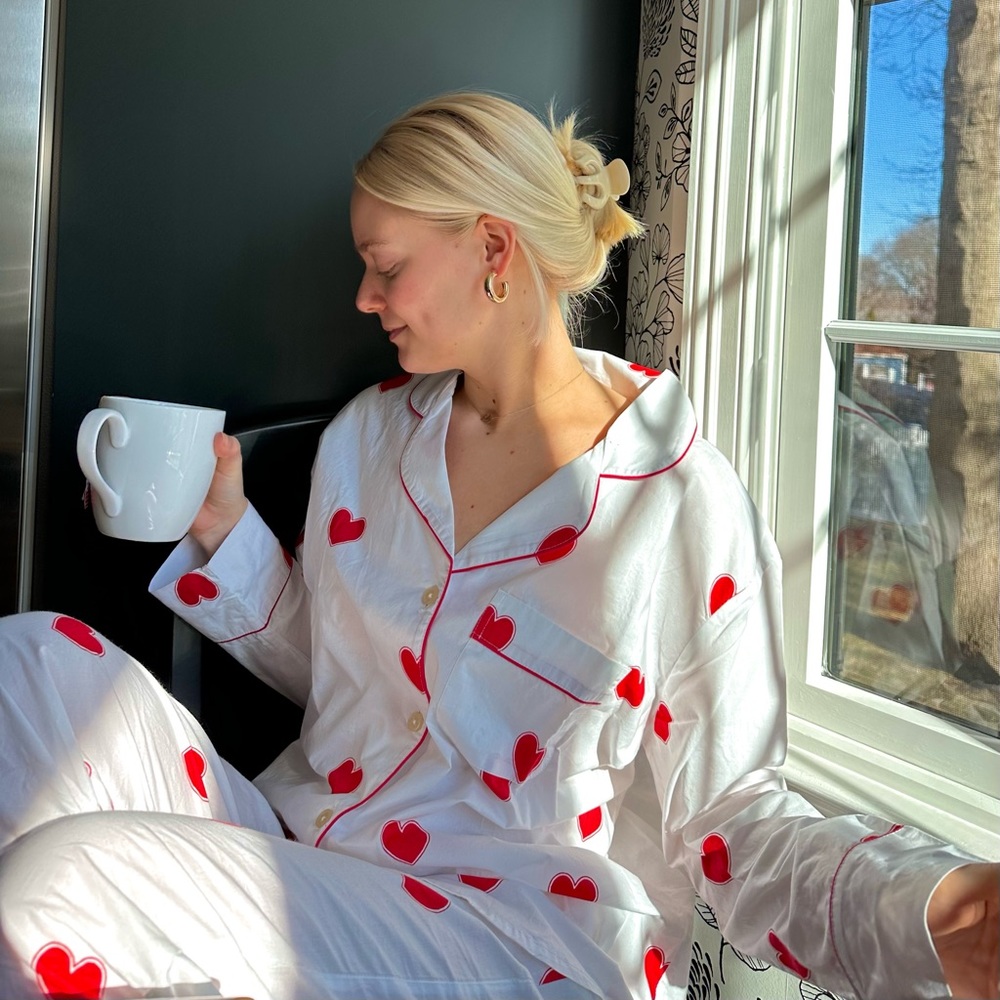 Print fresh pj set, pajama set, long sleep set size small